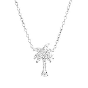🌴 Sugar Bean Jewelry Sterling Silver Palm Tree Adjustable Necklace